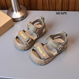 giày sandal tập đi bé trai từ 1-3 tuổi mũi vênh - sa70