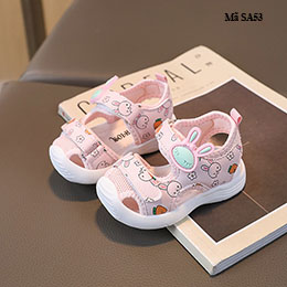 Giày sandal bé gái tập đi từ 0-1-2 tuổi họa tiết thỏ - SA53
