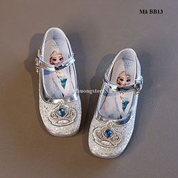 Giày cho trẻ em nữ từ 3 - 12 tuổi búp bê Elsa lấp lánh - BB13