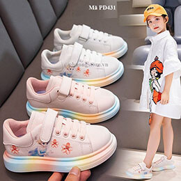 Giày trẻ em kiểu thể thao công chúa elsa cho bé gái từ 3-12 tuổi - PD431