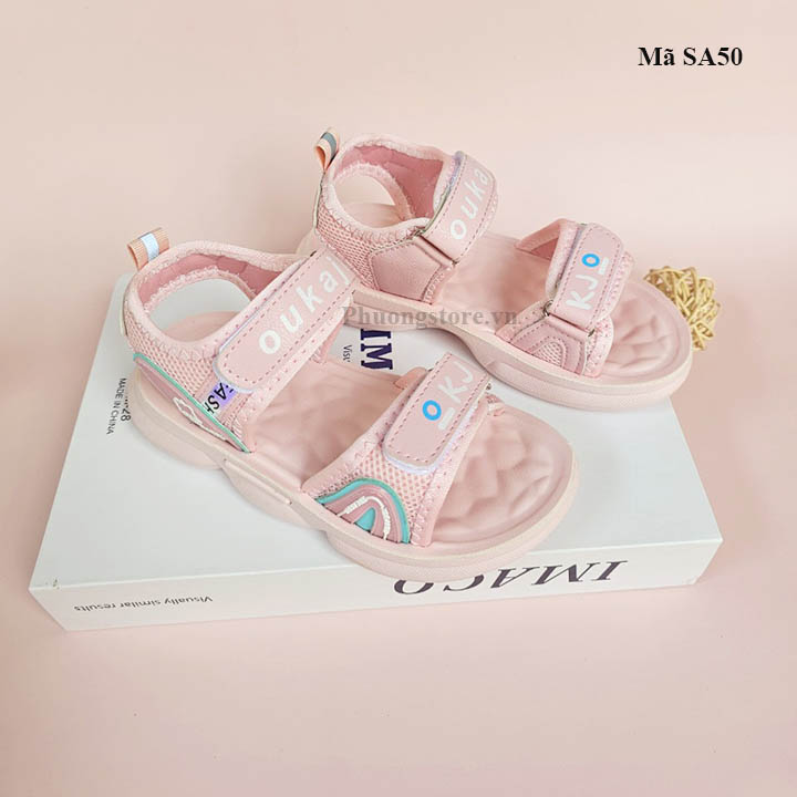 Giày sandal cho bé gái từ 2 - 10 tuổi màu hồng xinh xắn - SA50