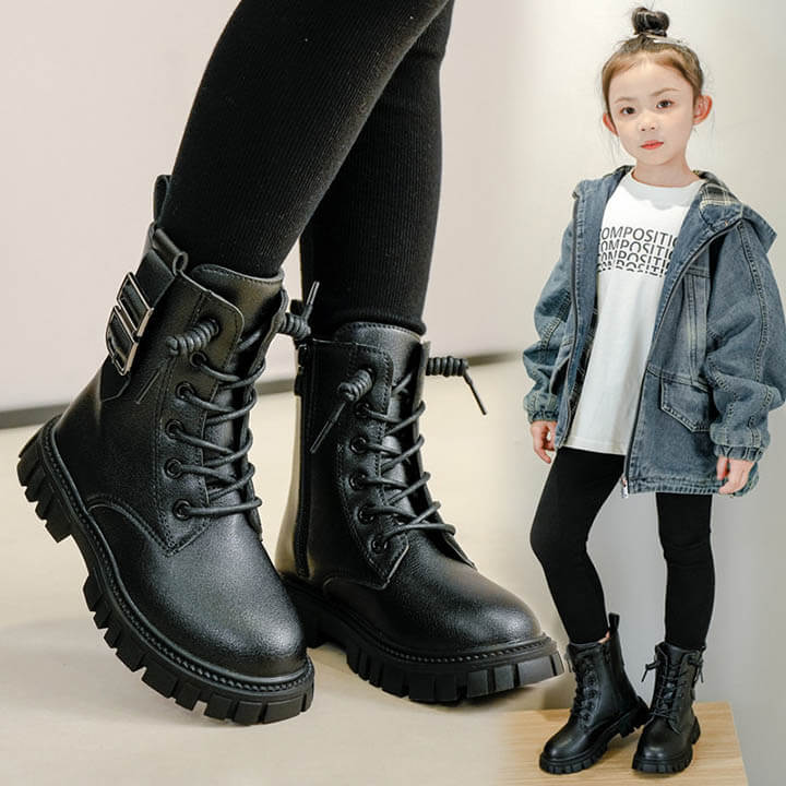 Giày boot bé gái bé trai từ 3- 11 tuổi cá tính - B013