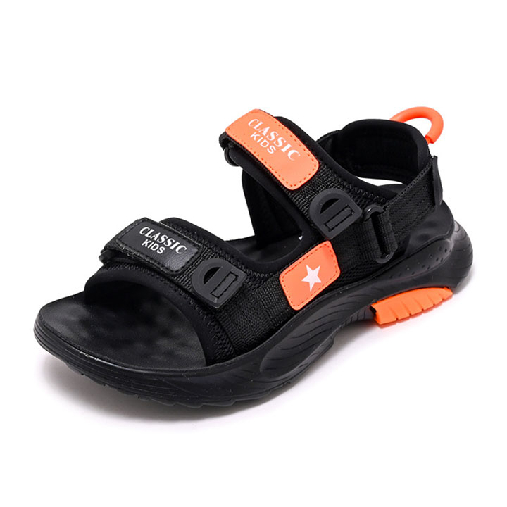 Giày sandal cho bé trai từ 3-12 tuổi màu đen nhẹ êm - SA15