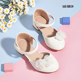 Giày cao gót bé gái từ 3-10 tuổi đính hoa sang trọng - BB20