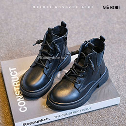 Giày boot bé gái, bé trai từ 3-12 tuổi nhẹ êm, sành điệu - BO02