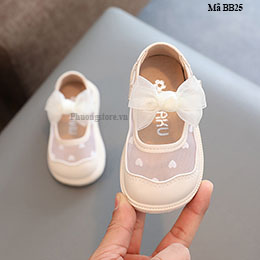 Giày búp bê trẻ em từ 0-2 tuổi nơ xinh xắn - BB25