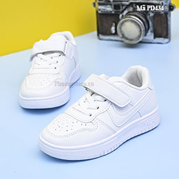 Giày thể thao trắng cho bé trai bé gái từ 3-12 tuổi phong cách Hàn