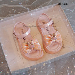 Giày trẻ em cho bé gái 1 - 12 tuổi sandal nơ thỏ xinh - SA26