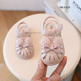 Giày cho trẻ em gái từ 0-1-2 tuổi kiểu sandal rọ xinh xắn - SA25