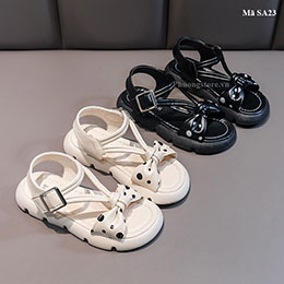 Giày trẻ em cho bé gái 3 - 11 tuổi kiểu sandal thắc nơ - SA23