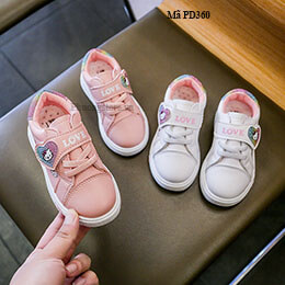 Giày thể thao cho bé gái màu hồng hello kitty từ 1-5 tuổi