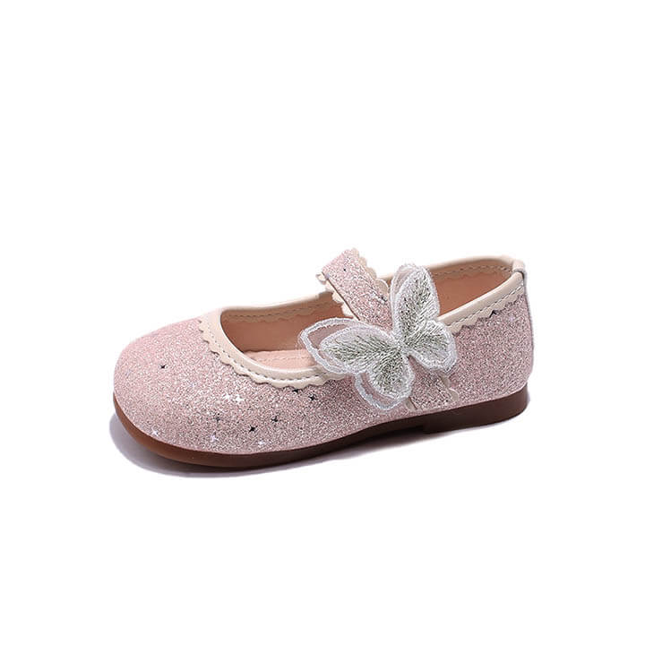 Giày búp bê bé gái từ 1-10 tuổi kim sa màu hồng - BB21