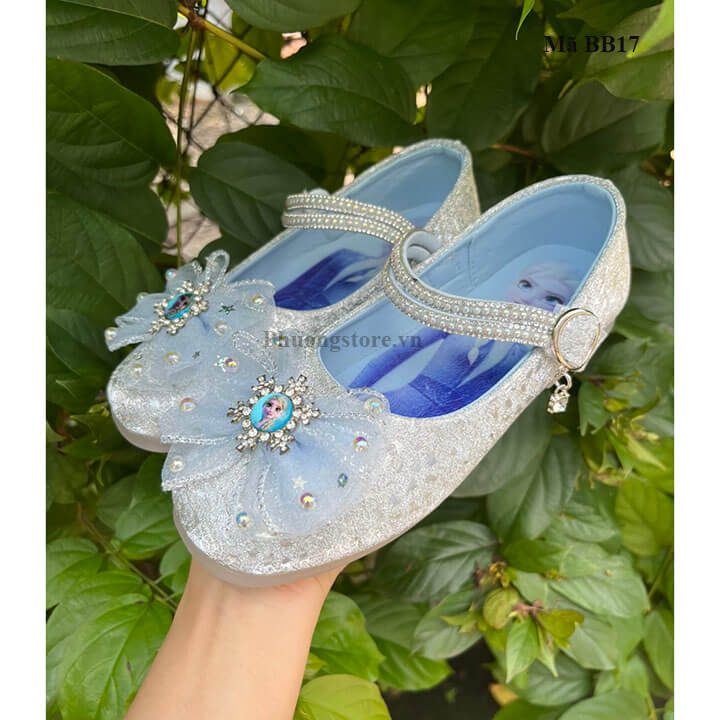 Giày dép trẻ em kiểu búp bê Elsa cho bé gái 2 - 12 tuổi - BB17