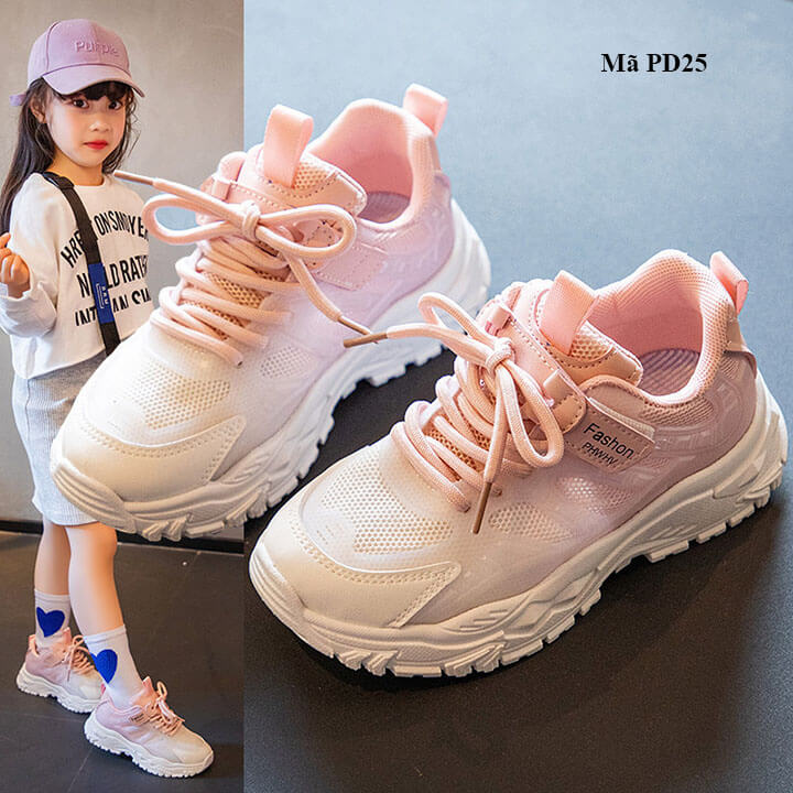 Giày thể thao cho bé gái từ 3-12 tuổi phong cách Hàn Quốc