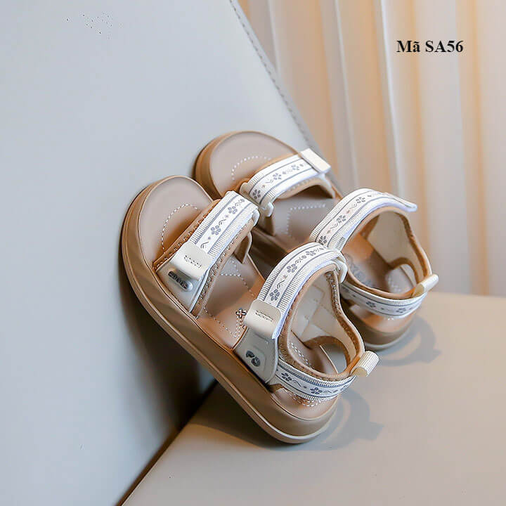 Giày sandal bé gái từ 3-15 tuổi kiểu quai ngang năng động - SA56