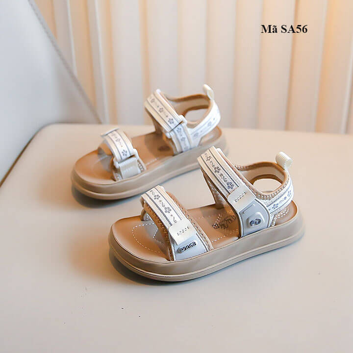 Giày sandal bé gái từ 3-15 tuổi kiểu quai ngang năng động - SA56