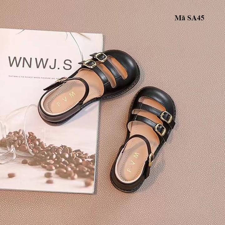 Giày trẻ em gái kiểu sandal bít mũi phong cách Hàn - SA45