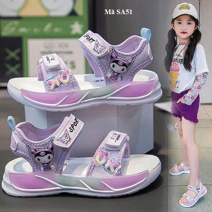 Sandal bé gái từ 3-11 tuổi Kuromi xinh xắn - SA51