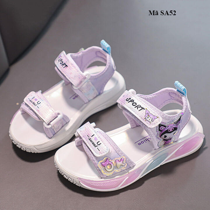 Giày sandal bé gái kuromi từ 3-12 tuổi - SA52