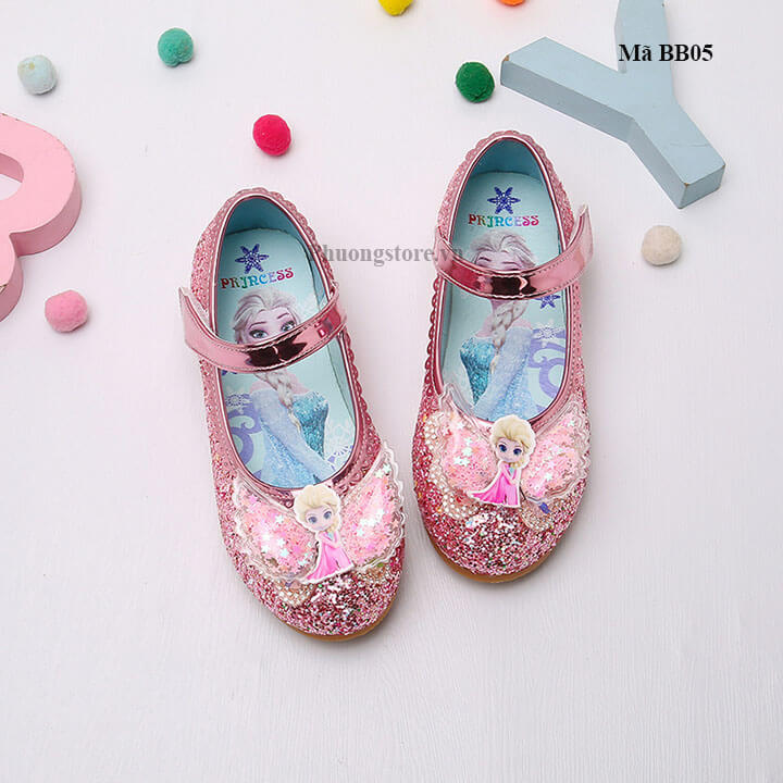 Giày búp bê elsa cho bé gái đính hạt từ 3-12 tuổi - BB05