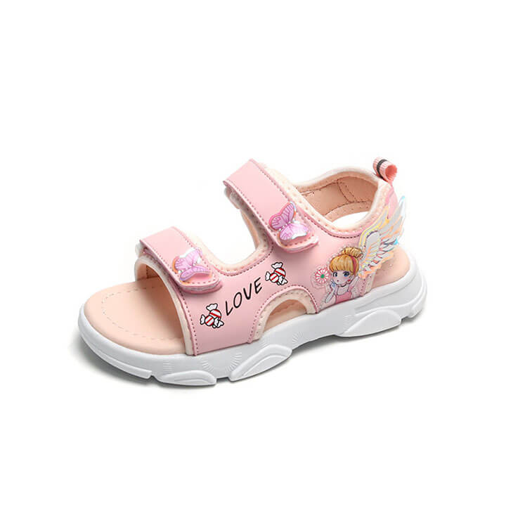 Giày sandal cho bé gái từ 3-10 tuổi họa tiết công chúa - PD438