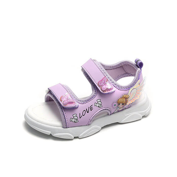 Giày sandal cho bé gái từ 3-10 tuổi họa tiết công chúa