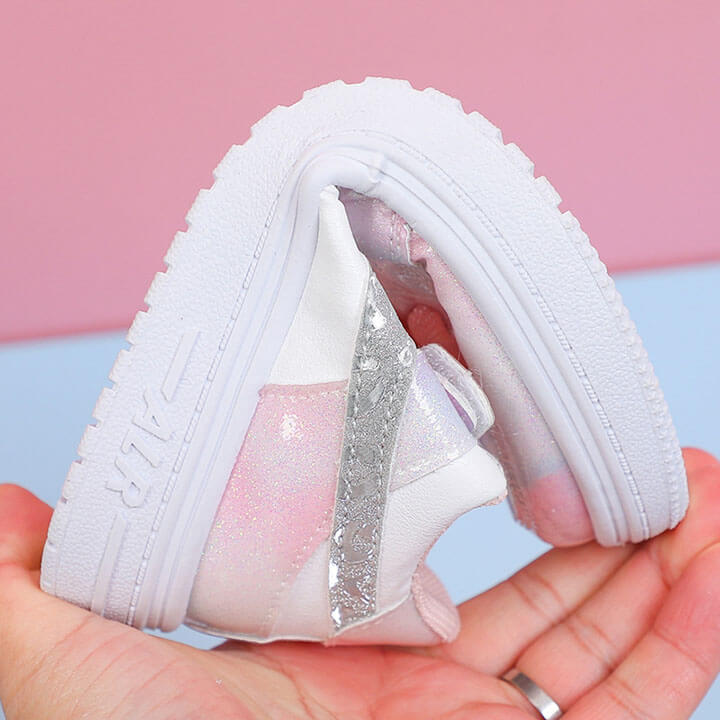 Giày thể thao cho bé gái từ 3-10 tuổi màu hồng phong cách Hàn Quốc