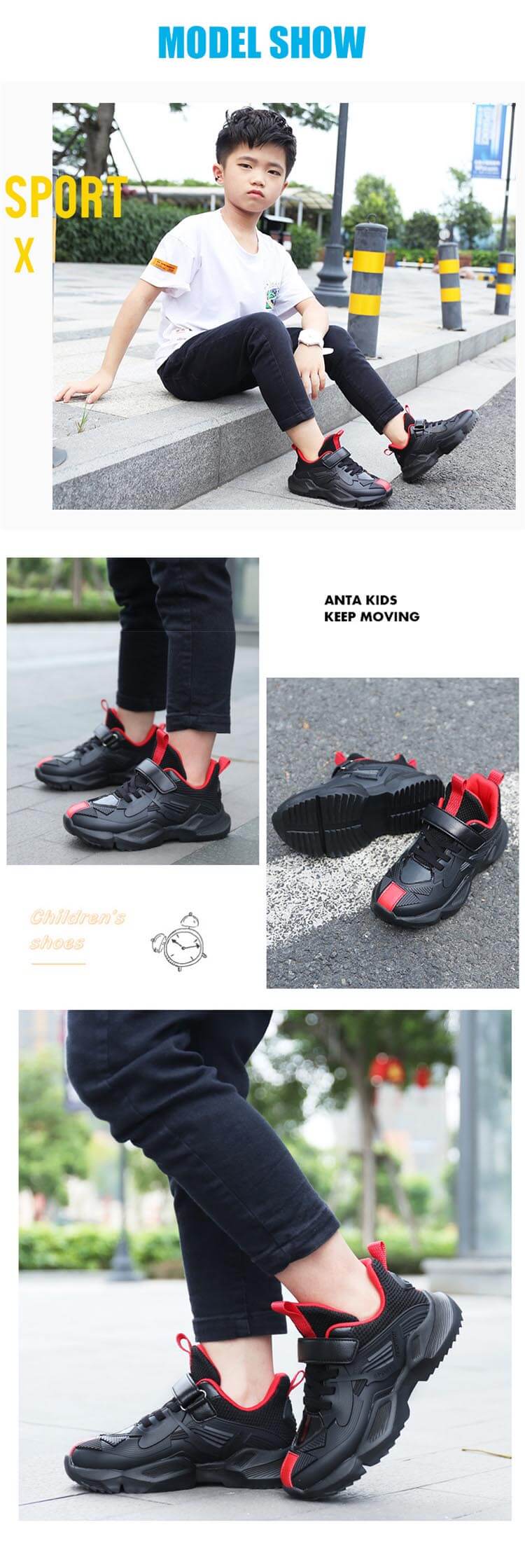 Giày sneaker thể thao trẻ em trai hàn quốc từ 6 - 12 tuổi