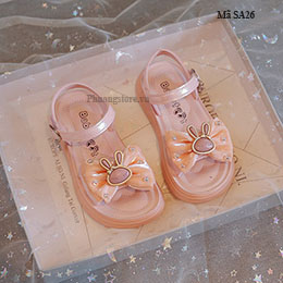 Giày sandal nữ đi học 1-12 tuổi nơ thỏ xinh xắn - SA26
