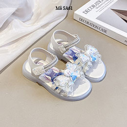 Giày quai hậu đi học 2-11 tuổi công chúa elsa quai kim sa - SA61