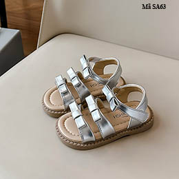 Giày sandal nữ đi học từ 2-10 tuổi kiểu thắc nơ - SA63