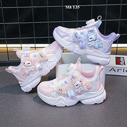 Giày Thể Thao Bé Gái Unicorn Từ 3-10 Tuổi Khóa Vặn - T35